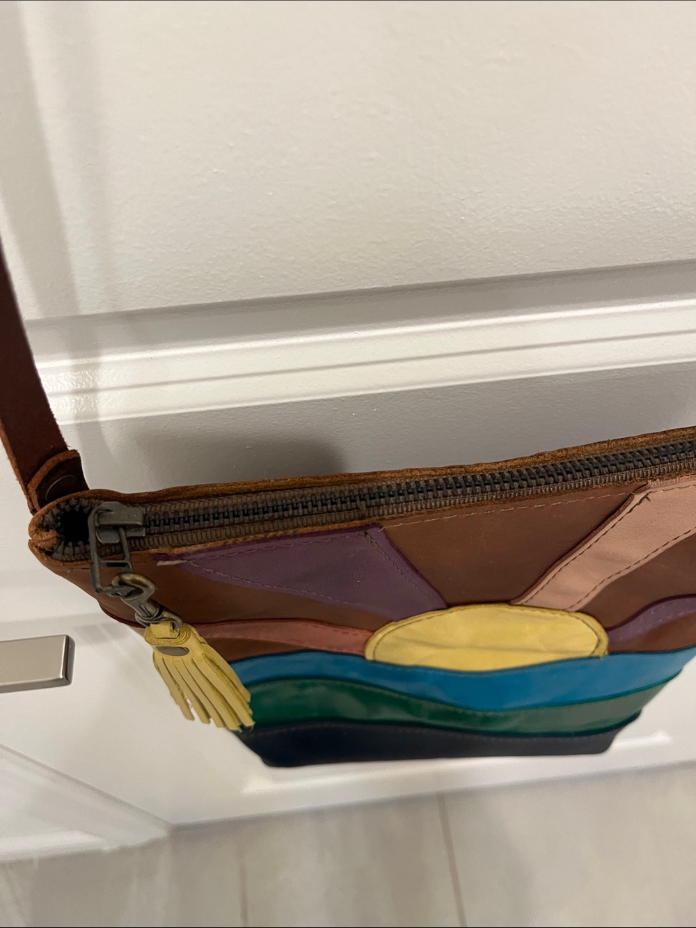 Genuine Leather Handmade Sunrise Multicolor With Adjustable Strap - Picture 3 of 13